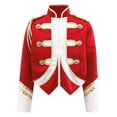thumbnail image 6 of iiniim Boys Trumpet Honor Guard Team Uniform Long Sleeve Marching Band Jacket Drummer Red 12, 6 of 7