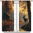 thumbnail image 2 of Retro Fishing Curtains Vintage Rustic Cabin Forest Nature Art Fisherman Blackout Window Treatment for Bedroom Living Room Decor Window Drapes 84" W X 84" L, 2 of 7