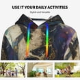 thumbnail image 4 of Kdxio Colorful Ink Cute Horse Print Womens Oversized Hoodies Sweatshirts Hooded Pullover Tops Sweaters Casual-, 4 of 7
