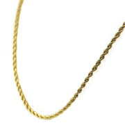 AAB Style  Stainless Steel Gold PVD Necklace with Braid-Like Design - Gold - 24 in.