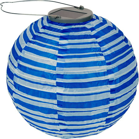 UPC 035286315838 product image for Allsop Home & Garden 31583 Glow Solar Lantern, Blue Stripe | upcitemdb.com