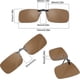 thumbnail image 3 of Frameless Clip-on Sunglasses, Uv400 Polarized Sunglasses Lens Dark Brown, 3 of 5