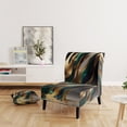 thumbnail image 2 of Designart « Agate en Vert et Or II » Chaise d'Appoint Rembourrée en Agate Verte - Fauteuil Moderne pour Salon, 2 of 7