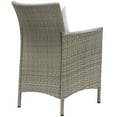 thumbnail image 2 of Ergode Conduit Outdoor Patio Wicker Rattan Dining Armchair - Light Gray White, 2 of 3