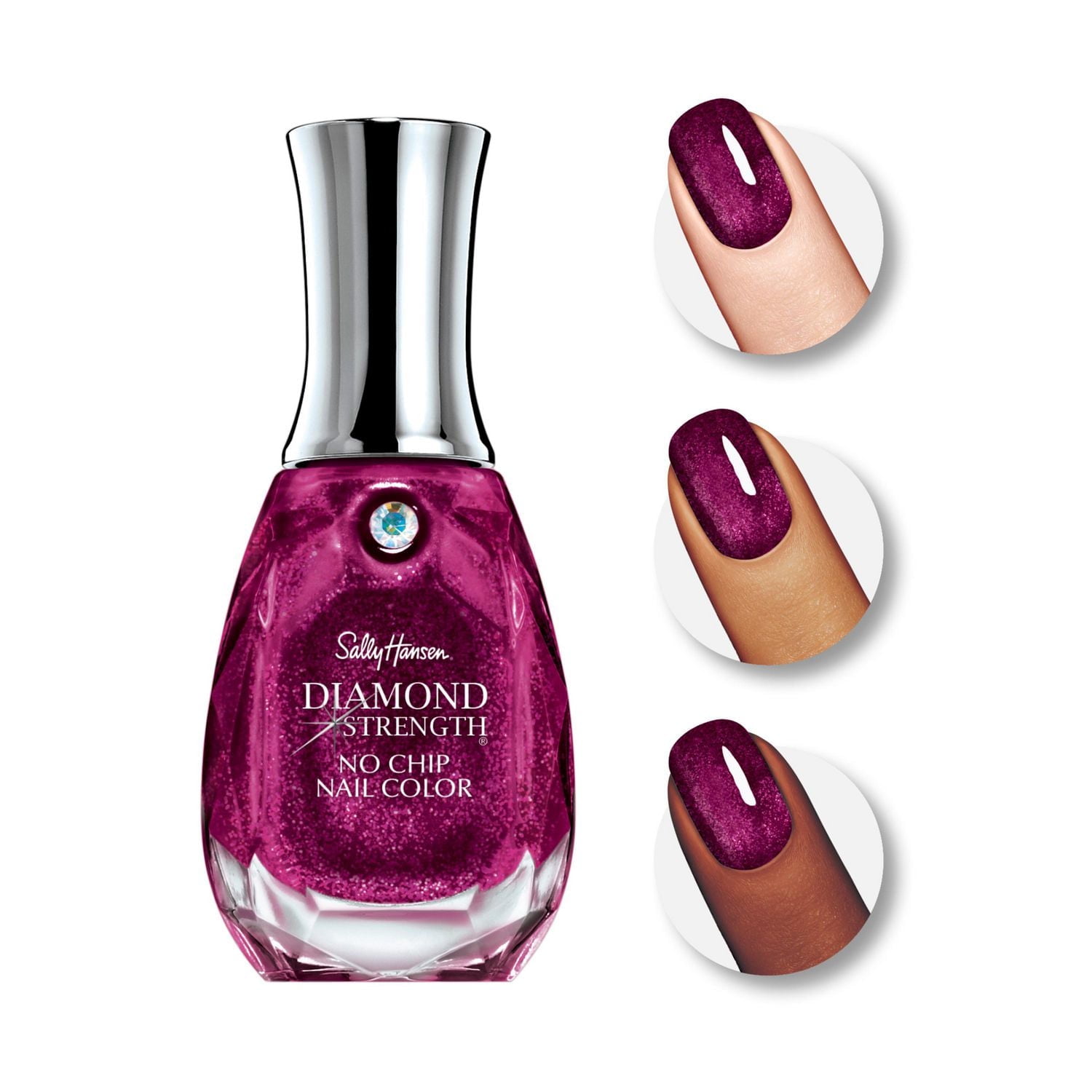 Sally Hansen Vernis à ongles Diamond Strength®, infusé de véritables microdiamants & platine, 10 jours de protection contre les cassures & fissures Vernis à ongles anti éclats