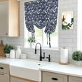 thumbnail image 5 of Vintage Floral Balloon Curtains for Windows, Bedroom Curtains 54 Inch Length, Spring Country Botanical Flowers Simple Tie Up Curtains Panels Thermal Insulated Bathroom Curtains Window 42"x54", 5 of 8