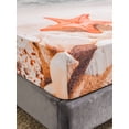 thumbnail image 3 of Move Over Ocean Single Fitted Sheet Twin, Beach Sheet Only, Starfish Beach Pattern, Microfiber Deep Pocket Fitted up to 16", 3 of 9