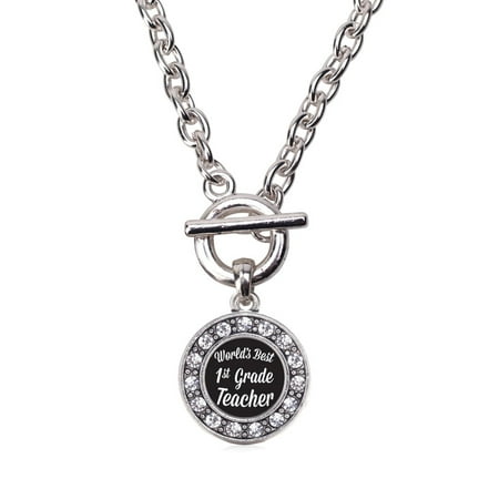 World's Best 1st Grade Teacher Circle Charm Toggle (Best Dressed First Ladies Of The World)