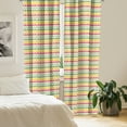 thumbnail image 2 of Ambesonne Geometric Window Curtains, Triangles Colorful, Each 28" W x 63" L, Dark Coral Pale Green, 2 of 4