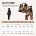 thumbnail image 4 of Fotbe Gothic Eastern Floral Skull Conjunto de Pijama de Manga Larga para Mujer con Estampado, Ropa de Dormir de 2 Piezas, Conjunto de Casa Suave y Cómodo con Bolsillos-Medium, 4 of 7