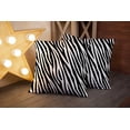thumbnail image 2 of Set of 2 Zebra Print Animal Skin Tiger Stripes Abstract Pattern Line Background Fabric Amazing Throw Pillow Covers 18X18 Inch Decorative Pillow Cases for Couch Bedroom Living Room, 2 of 6