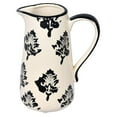 thumbnail image 1 of Vickerman 6.5" Contemporary Ceramic Leaf Print Jar in White/Black, 1 of 3