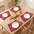 thumbnail image 3 of Unique Bargains 6Pcs Faux Leather Heat Resistant Placemats Burgundy 20.1x11.8inch, 3 of 6