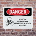 thumbnail image 4 of (2 Pack) Pesticide Storage Tank Hazardous OSHA Danger Sign 24 Inch X 18 Inch Indoor / Outdoor Rust-Free Aluminum Metal Signs for Workplace, Workshop, and Construction Site, Made in the, 4 of 8