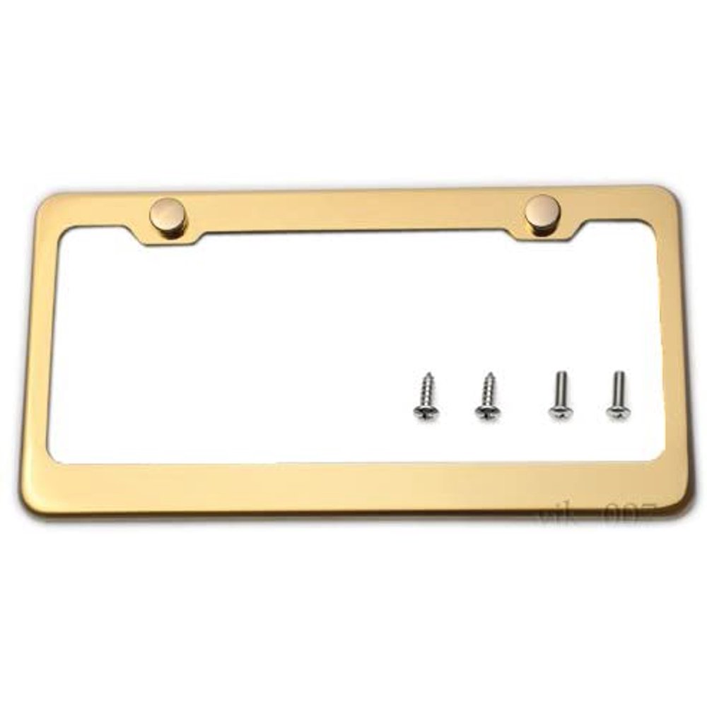 Gold Titanium License Plate Frame New