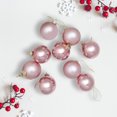 thumbnail image 3 of Northlight 2-Finish Glass Ball Christmas Ornaments - 2.5" (60mm) - Pink - 9ct, 3 of 9