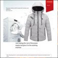 thumbnail image 6 of Kmdttou Women's Heated Waterproof Rain Jacket USB Intelligent Constant Temperature Heated Windproof Plus Size Coat For Men And Women Winter 4 Heated Jacket Coat Gray 2XL, 6 of 7