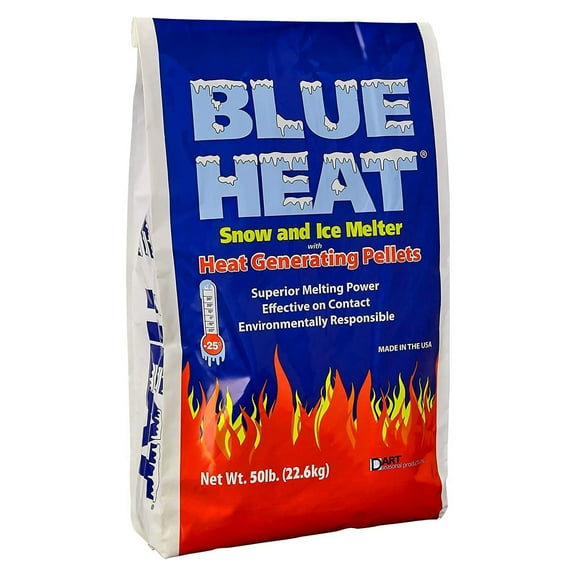 Snow Joe Blue Heat Snow & Ice Melter, Heat Pellets, Non-Staining, 20 lb Bag, AZ-BH-20