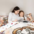 thumbnail image 5 of Homewish Couple Romantic Skeleton Bedding Comforter Set, Rustic Groovy Floral Twin Comforter Sets, Valentines Day Reversible Bedding Set, Breathable Home Decor, 2-Piece, 5 of 8