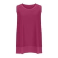 thumbnail image 5 of HAiming Tank Tops for Women Solid Color Round Neck Summer Sleeveless T Shirt Tunic Dressy Casual Loose Comfy Vest, 5 of 6