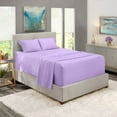 thumbnail image 3 of LammaLoe Extra Deep Pocket Full Sheets Set, 4 Piece, Fits 18"-24" Mattress, Breathable & Extra Soft Bed Sheets, Lavender, 3 of 9