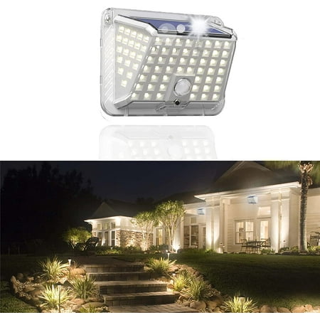 

Morttic Solar Lights Outdoor 90 LED/3 Modes 270° Lighting Angle IP65 Waterproof Solar Motion Sensor Outdoor Lights Solar Powered Wall Light for Patio Yard Garage Fence (1 Pack)