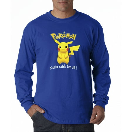 Pokemon T-shirt Tee - New Way 562 - Unisex Long-Sleeve T-Shirt Pokemon Go Gotta Catch 'Em All Pikachu