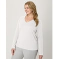 thumbnail image 6 of Women's Hanes® Originals Long Sleeve Tee Color: White Size: SMALL, 6 of 7