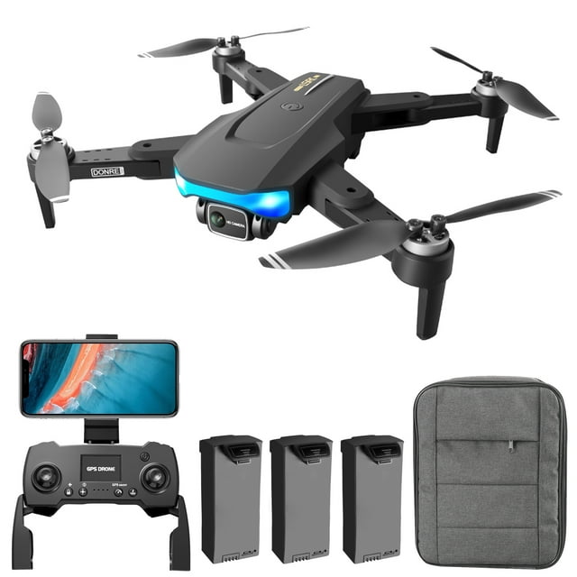 Cuadricóptero LS-38 GPS RC Drone con cámara para adultos RC Drone con cámara 6K EIS Anti-vibración Gimbal Motor sin escobillas 5G Wifi Video aéreo FPV Quadcopter Smart Follow Mode Paquete de mochila Eccomum Cuadricóptero