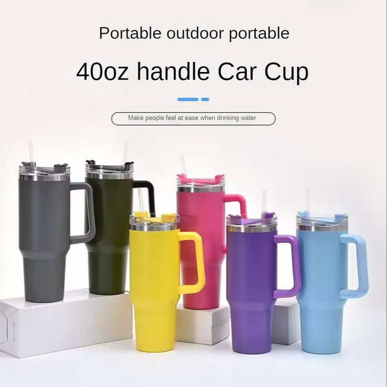 Stanley 40oz Tumbler With Handle Water Bottle With Straw Lids Stainless  Steel Vacuum Insulated Car Mug Thermal Iced Travel Cup