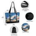 thumbnail image 2 of FORMRS Canvas Laptop Tote Bag for Women with 15.6" Computer Compartments Shoulder Handbag, Abstract Snow Mountain, 2 of 7