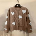 thumbnail image 3 of Ketyyh-chn99 Cardigans Draped Open Front Cropped Cardigan Long Sleeve Knit Outwear Khaki,M, 3 of 5