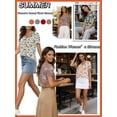 thumbnail image 4 of Anygrew Womens Summer Short Sleeve Tunic Tops Loose Fit Casual Blouses, 4 of 7