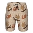 thumbnail image 3 of Sikiie Shorts de Plage pour Hommes à Imprimé Écureuil et Noix, Haute Élasticité, Séchage Rapide - avec Cordon et Poches Antidérapantes, Adaptés pour Plage, Sports, Vacances-Petit, 3 of 6