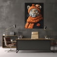 thumbnail image 4 of Mudket Framed Ready to Hang Cute Trendy Leopard Canvas Wall Art, Floral Cheetah Wall Art Pictures, Animal Print Room Decor for Bedroom and Living Room House Decor - 40"L x 28"W, 4 of 10