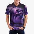 thumbnail image 1 of Balery Purple Hippo In Water Camisa Polo de Hombre con Estampado, de Manga Corta y Tejido Medio, Camisa Tipo Golf Polo-Small, 1 of 6