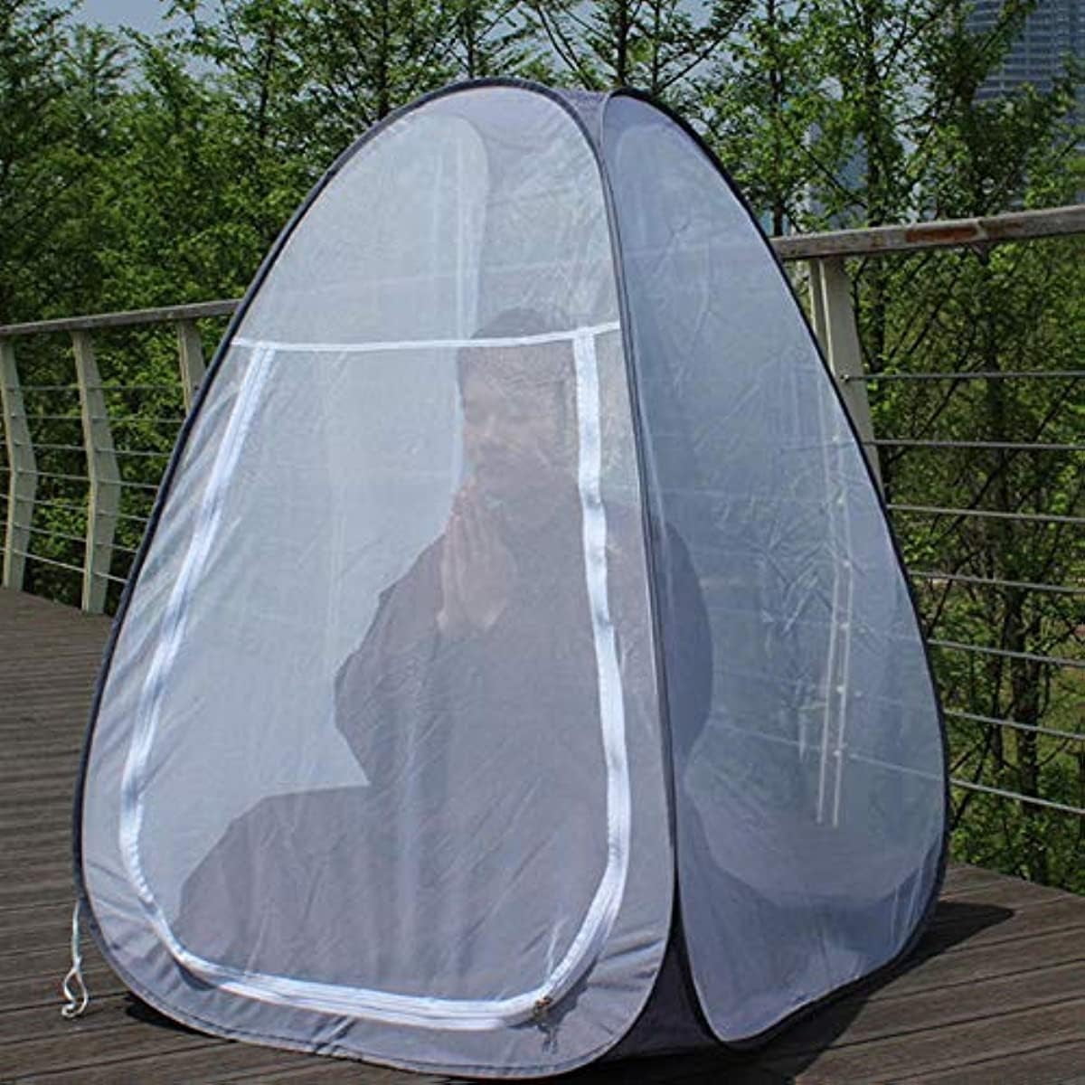 Buddhist Meditation Tent Single Net Tent Temples Sit-in Free-Standing Shelter Cabana Quick Folding Outdoor Camping Tent