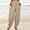 Khaki, variant on Babysbule Long Pants for Women Fashion Ladies Summer Casual Loose Cotton And Linen Pocket Solid Trousers Pants