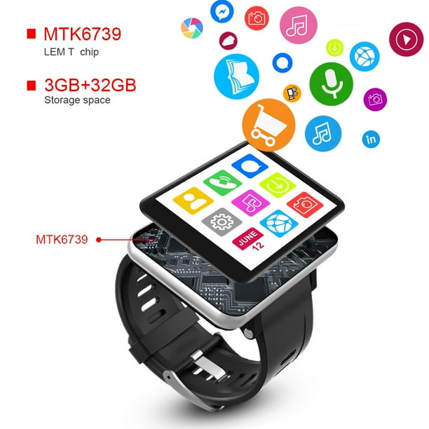 4g smart watch 2.86 inch big screen android 7.1 3g ram discount 32g rom lte 4g sim camera gps wifi heart rate 2700mah battery