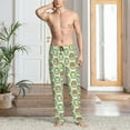 thumbnail image 5 of Uemuo Cute Chubby Frog Pattern Men's Wide Leg Palazzo Lounge Pants with Pockets Light Weight Loose Comfy Casual Pajama Pants-Large, 5 of 9