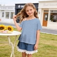 thumbnail image 5 of Piuwrlz Girls T Shirts 13 Kids Shirts Tops Crew Neck T-Shirts Blue Size 13 Years, 5 of 10