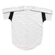2500W-0601-XXL Womens Faux Full-Button, White - 2X-Large