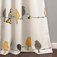 thumbnail image 3 of Lush Decor Rowley Birds Room Darkening 84" x 52" + 2" Header Animal print Yellow 100% Polyester 3" Rod Pocket 2-Pc Set Window Panel, 3 of 3