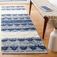 thumbnail image 2 of SAFAVIEH Natura Dusan Geometric Runner Rug, Navy/Ivory, 2'3" x 8', 2 of 8