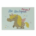 thumbnail image 1 of Unicorn Cutting Board, Funny Feminine Inspirational Fantasy Horse with a Horn Drawn in Cartoon Art, Decorative Tempered Glass Cutting and Serving Board, Small Size, Multicolor, by Ambesonne, 1 of 1