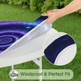thumbnail image 5 of Blue Purple Tie Dye Mandala Pattern Round Fitted Tablecloth with Elastic Edge,Dining Table Cover Waterproof,Outdoor Round Tablecloth for Camping,Dining,Indoor and Outdoor, 5 of 7