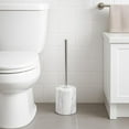 thumbnail image 2 of Creative Home Natural Toilet Brush Holder Set with Silicone Cover, 4-1/4" Diam. x 14-1/2" H, White Marble, 2 of 2