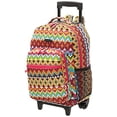 thumbnail image 1 of Mochila con ruedas de doble asa Rockland, Tribal, de 17 pulgadas, 1 of 3