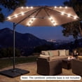 thumbnail image 3 of Costway 10 FT Patio Cantilever Umbrella Large Offset Hanging Umbrella with Solar LED Lights Brown, 3 of 9