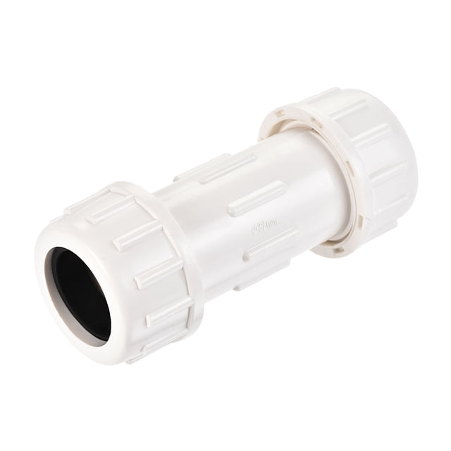 Unique Bargains PVC Compression Plumbing Coupling Straight Pipe Fitting 32mm White